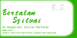 bertalan szilvai business card